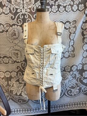 Jaded London Ecru Cargo Corset size large US 10